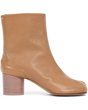 Maison Margiela Tabi 60Mm Leather Ankle Boots - Brown