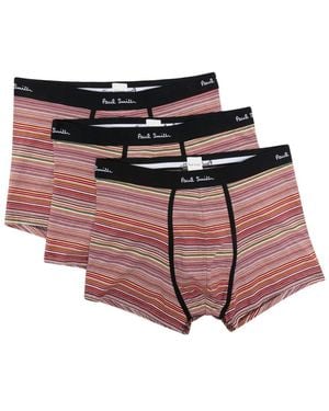 Paul Smith Lot de 3 boxers en coton à rayures signature - Multicolore