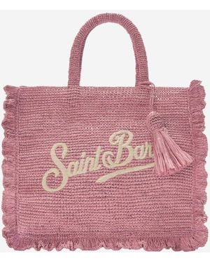 MC2 Saint Barth Volant Raffia-tas - Roze