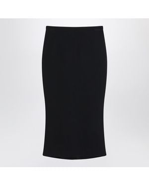 Givenchy Midi Skirt With Pleats On The Back - Black