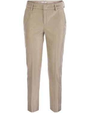 PT Torino New York Velvet Pants - Natural