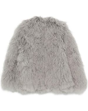 Martha Louis Shearling Effect Jacket - Grey