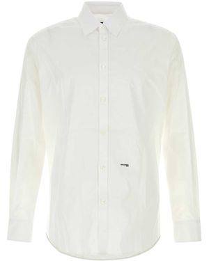 DSquared² Dsquared Stretch Poplin Shirt - White