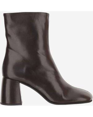 Poeve Leather Ankle Boots - Brown