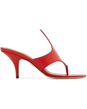 Ferragamo Fiamma Rote Mandelzehen-Sandalen