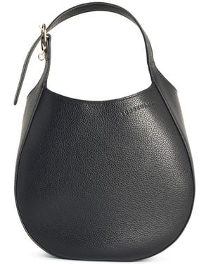 Longchamp 'Le Foulonné' S Schwarzer Lear -Tasche