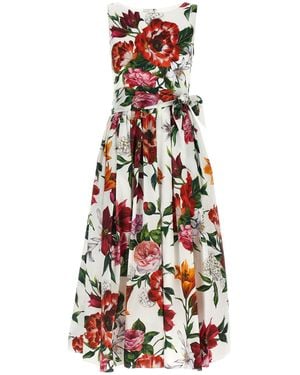 Dolce & Gabbana Floral Printed Dress - Weiß