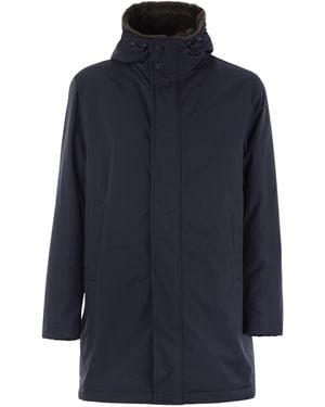 Herno Hooded Padded Parka - Blue