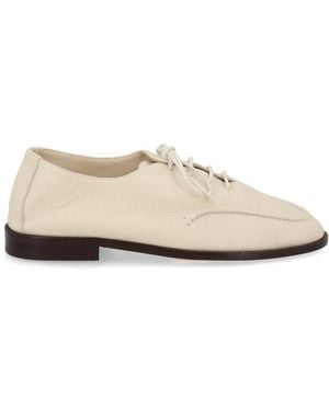 Hereu Solid Lace Ups Shoes - Natural