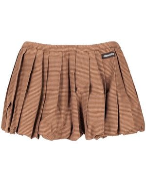 Miu Miu Gonne Vichy Check - Braun
