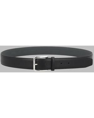 BOSS Leather Belt With Buckle - Gray
