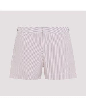 Orlebar Brown Setter Seersuckers Badeshorts - Lila