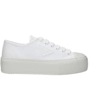 Prada Katoenen Sneakers - Wit