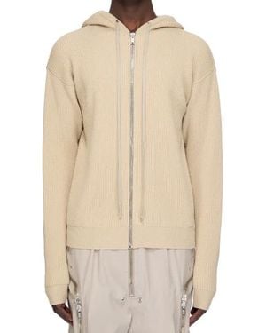 Rick Owens Hoodie Met Rits - Naturel