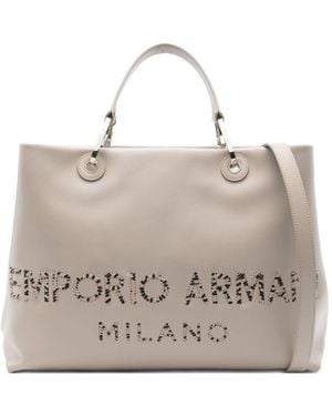 Emporio Armani Myea Medium Shopping Bag - Natural