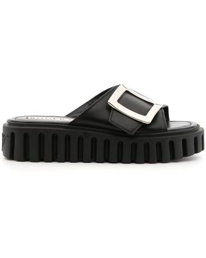 Roger Vivier Viv Go Sandals - Black