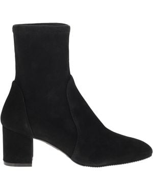 Stuart Weitzman Yuliana 60 - Suede Leather Ankle Boot - Black