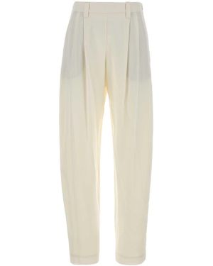 Brunello Cucinelli Crepe Pant - White