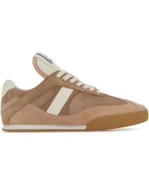 Chloé Antiqued Suede Chlo㨠Kick Trainers - Brown