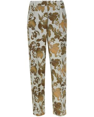 Max Mara Broek Geel - Metallic