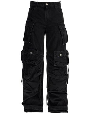 The Attico Los jeans de carga de helechos Attico - Negro