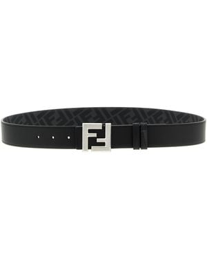 Fendi 'Ff' Reversible Belt - Black