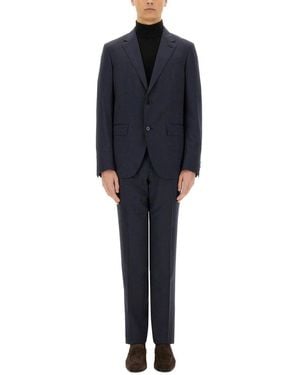 ZEGNA Single-Breasted Tailored Dress - Blue