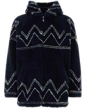 Giorgio Armani Embroidered Teddy Jacket - Blue