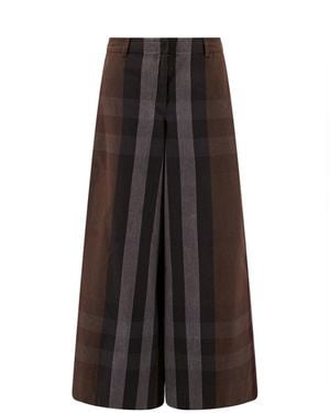 Burberry Wide Pants - Brown
