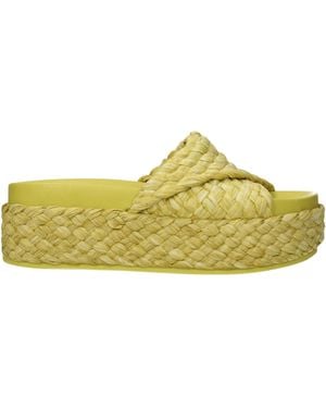 Ash Ciabatte E Zoccoli Zen Donna Rafia Verde/Verde Acido - Yellow