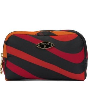 PUCCI Marmo Polyamide Calf Leather Beauty Case - Red