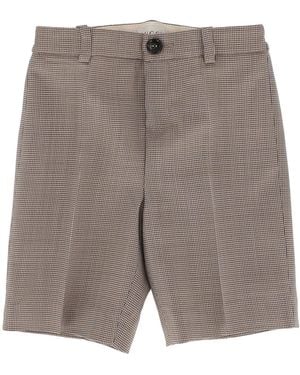 Gucci B Bermuda Wool Zig Zag Line - Grey
