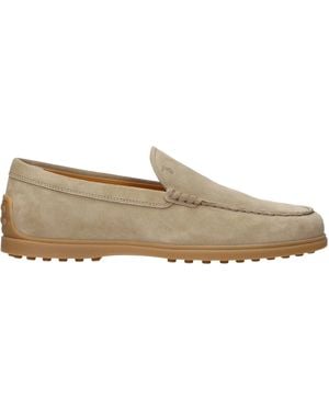 Tod's Mocassini Camoscio/Clear Tobacco (Also Known As Camoscio) - Natural