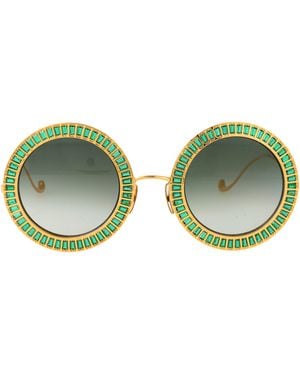 Anna Karin Karlsson Round Sunglasses Magic You 2.0 Emerald - Green
