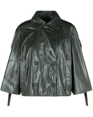 Max Mara 'Tenace' graue Learjacke - Grün