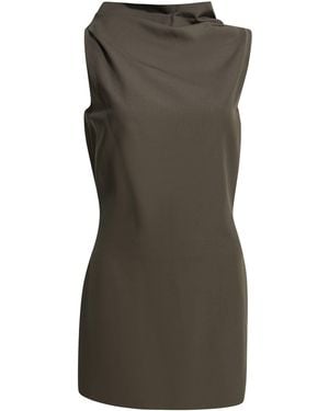 KHAITE "Astor" Short Dress - Green