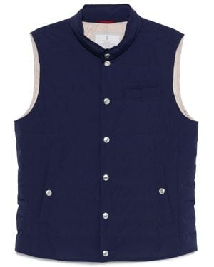 Brunello Cucinelli Quilted Vest - Blue