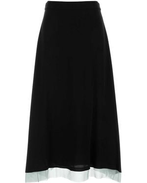 Fendi Crepe Skirt - Black