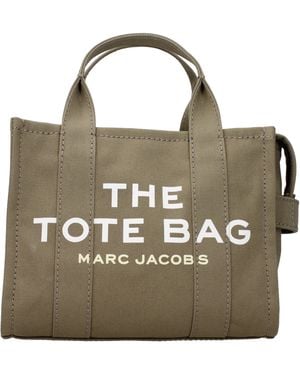 Marc Jacobs Borse A Mano The Tote Bag Donna Tessuto Verde/Ardesia - Metallic