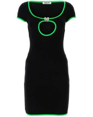 Ambush Black Stretch Viscose Mini Dress