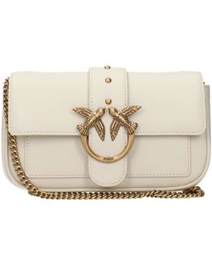 Pinko Love Crossbody Bags/Ivory Leather - Natural