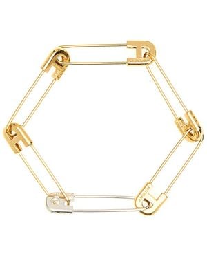 Ambush Two-Tone Metal A Safety Pin Link Bracelet - Metallic