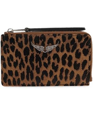 Zadig & Voltaire Zv Card Grained Leather Leo - Brown