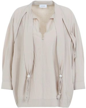 Lemaire Blouse With Scarf - Gray
