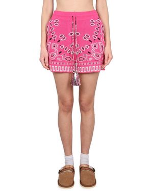 Alanui Patterned Short Bandana With Drawstring Tassels - Pink
