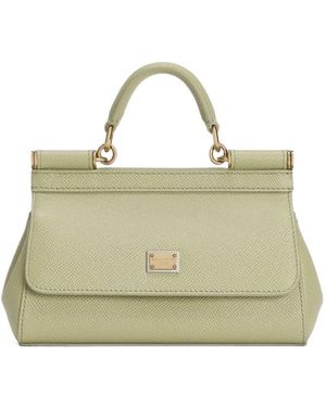 Dolce & Gabbana Sicily Small Leather Handbag - Metallic