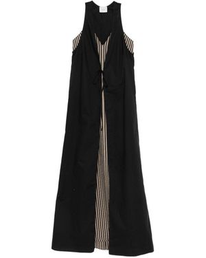 Alysi Striped Long Dress - Black