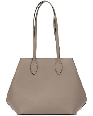 Valextra "Vivi" Small Shoulder Bag - Natural