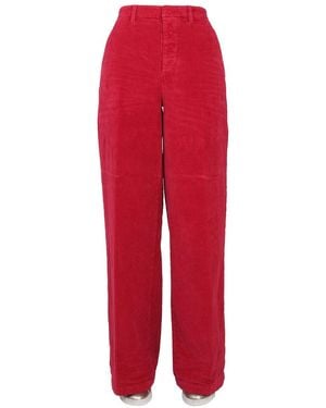 DSquared² Ribbed Wide Leg Pants - Red