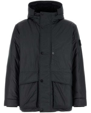 Stone Island Midnight Nylon And Polyester Parka - Black